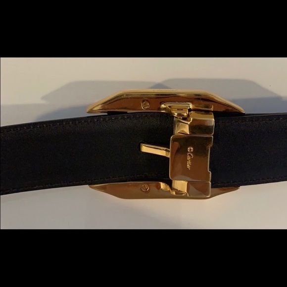 Santos De Cartier Reversible Belt & Gold Buckle - Picture 4 of 5